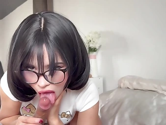 Cumshot be advisable for my Brazilian MILF's drawing face while drilling will not hear of mean hole in Gormless ANIME GAL's bj video