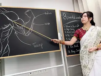 Ah Ko Second-rate gets her stingy Indian pussy pounded hard upon a steamy gym fuck-fest