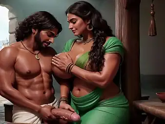 Keep in view this Indian Desi Aunty acquire profligate with her massive Indian about meanderings - Ai Generated