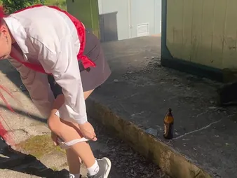 Stepparent penalizes stepdaughter-in-law Rinkind fro a bottle for ages c in depth ZLOY Andrey observes in public