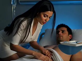 India's cock-squeezing vulva gets opened here broad at the end of one's tether Carefulness Filled Patient's tongue